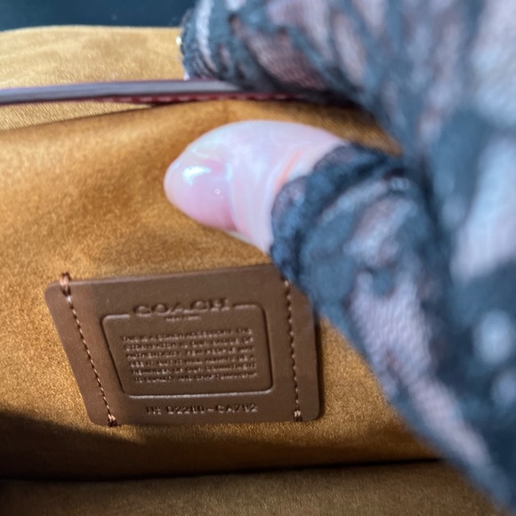 Coach Leather Laser Cut Mini Brynn Crossbody Bag in Rouge - Picture 9 of 12